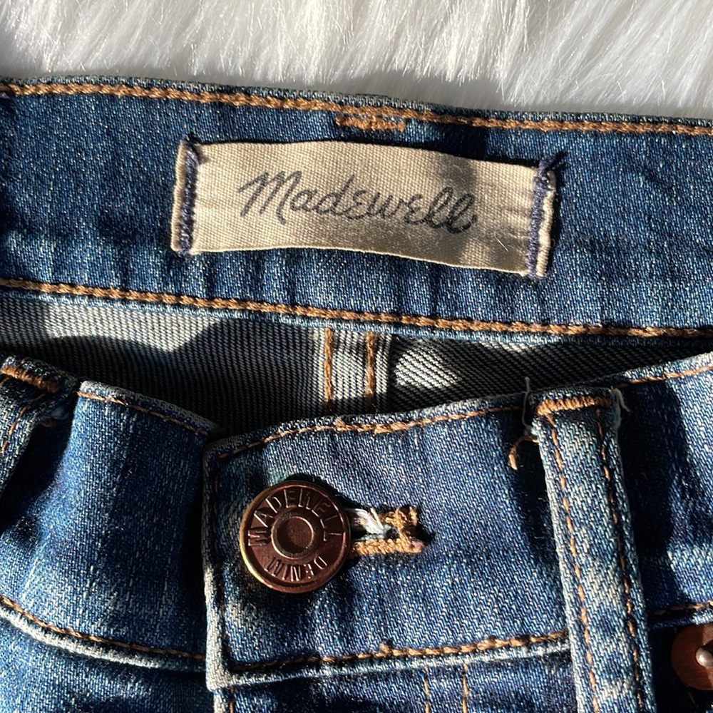 Madewell 9” high riser skinny skinny busted knee jeans EUC size 25 - Picture 2 of 10